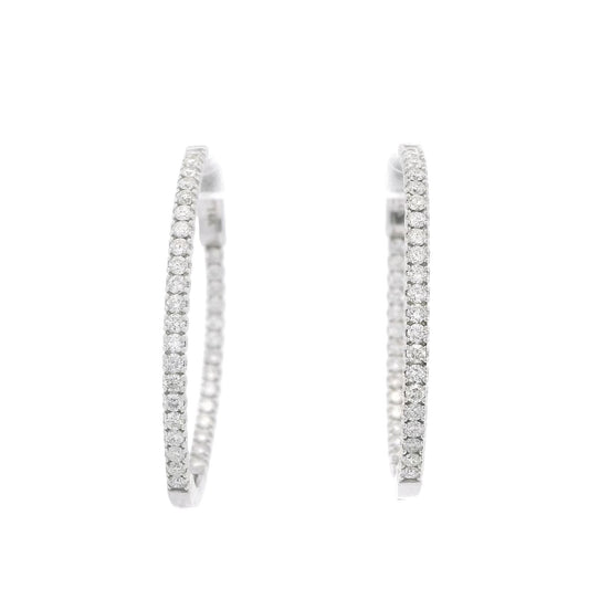 Diamond Innie Outie Hoops - Forever Rox
