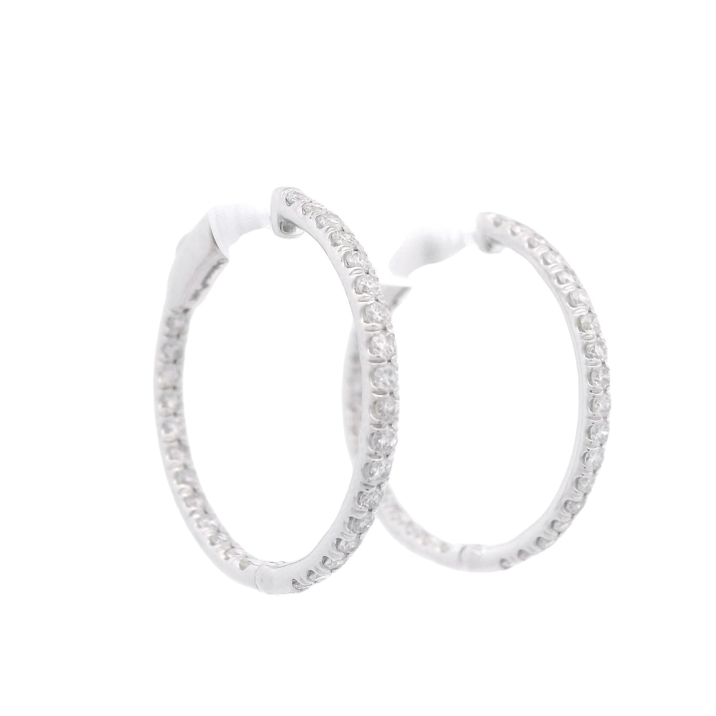 Diamond Innie Outie Hoops - Forever Rox