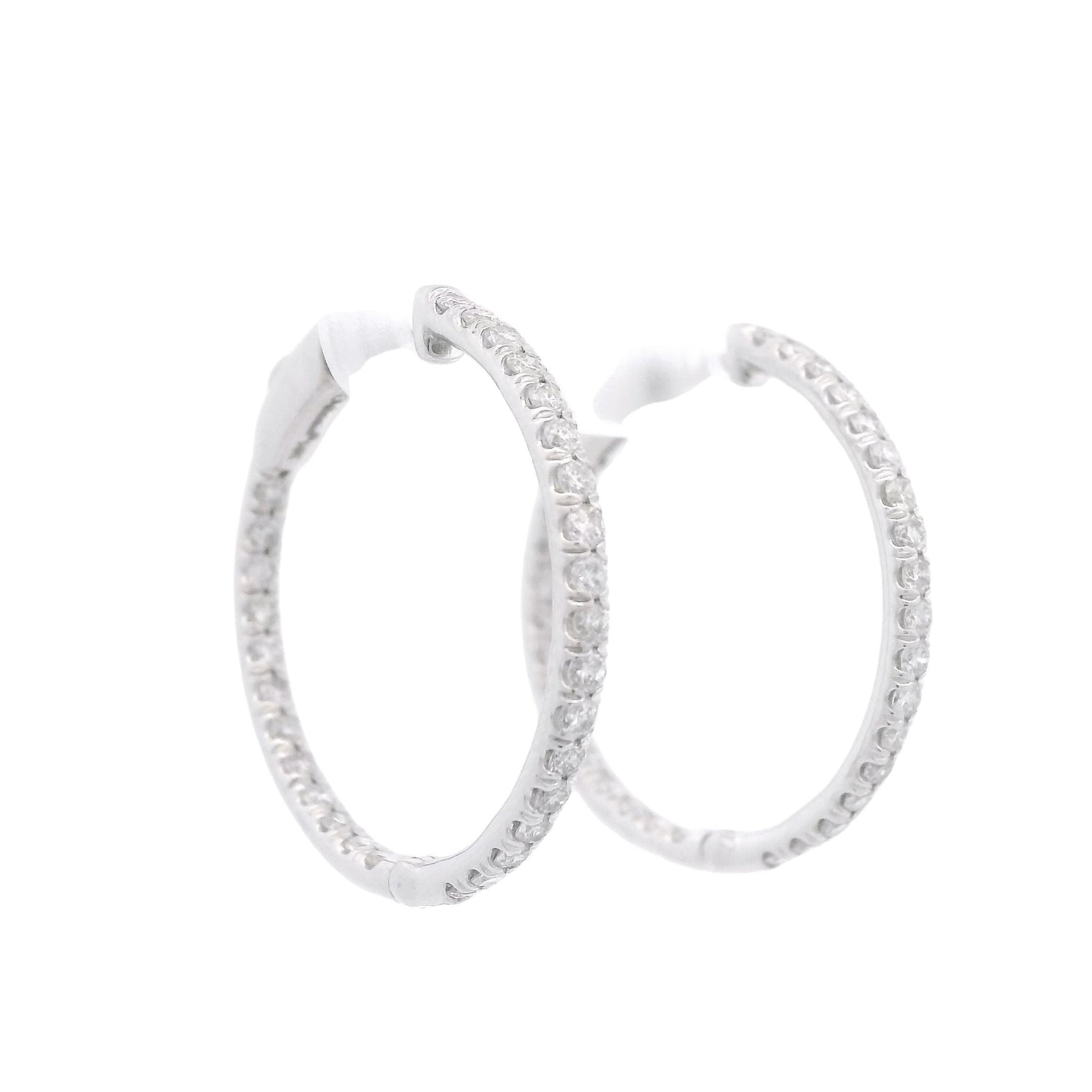 Diamond Innie Outie Hoops - Forever Rox