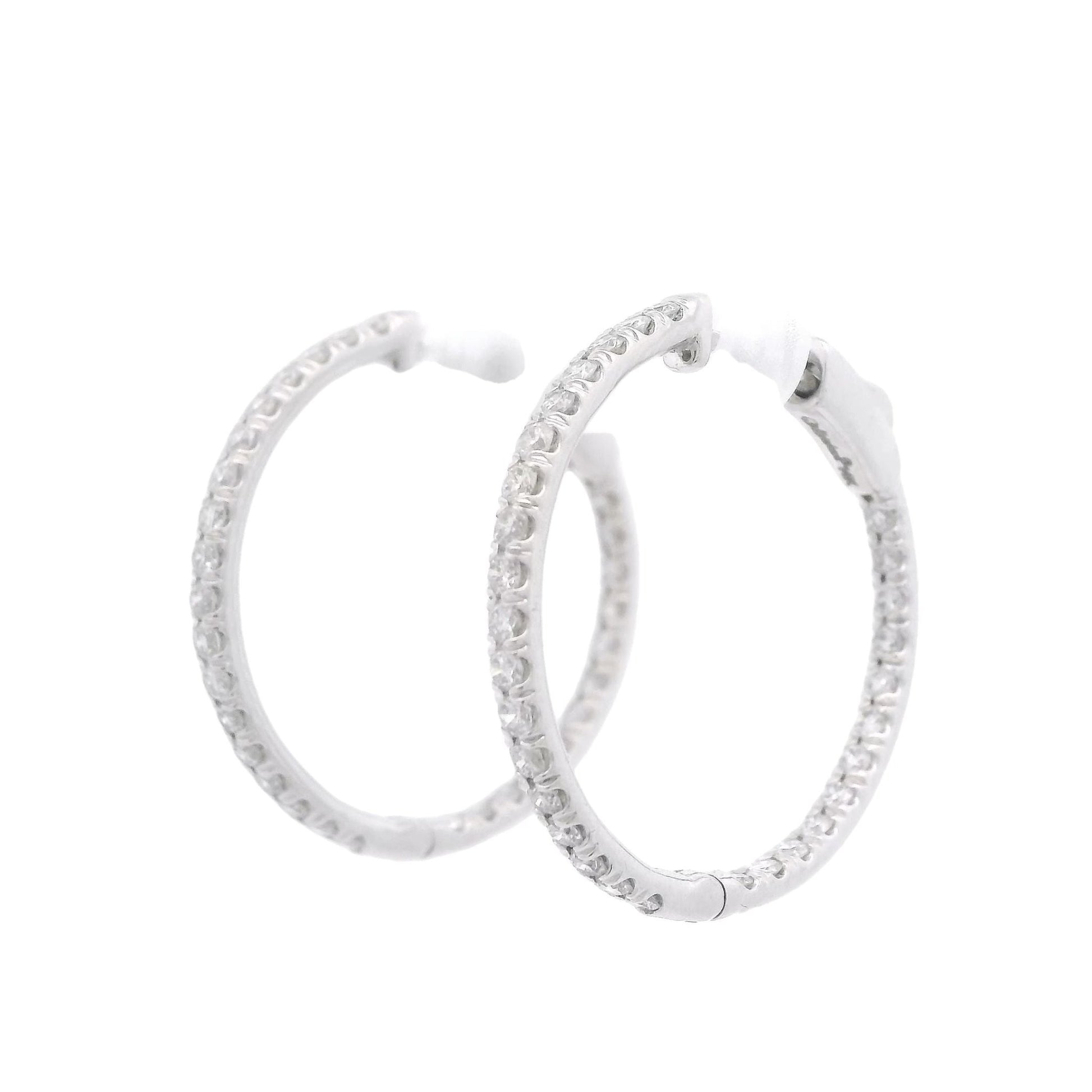 Diamond Innie Outie Hoops - Forever Rox