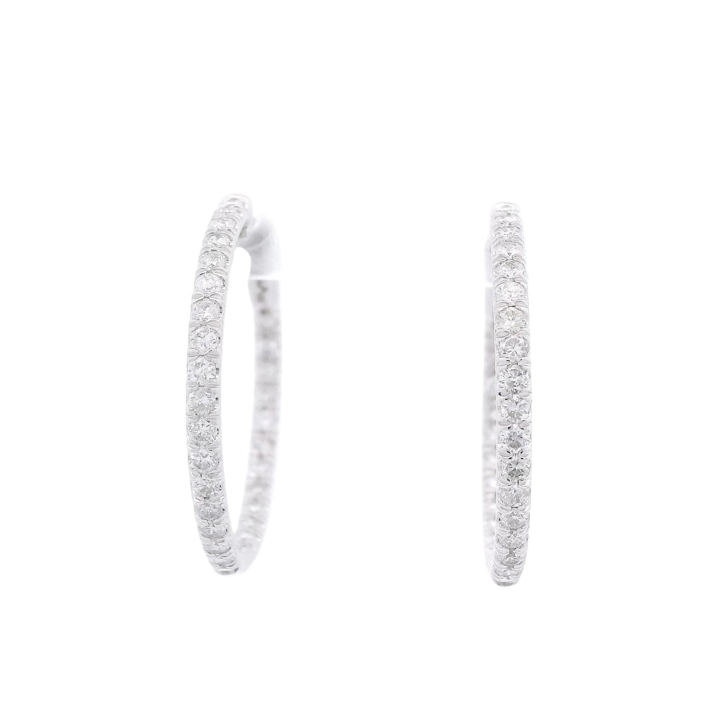 Diamond Innie Outie Hoops - Forever Rox