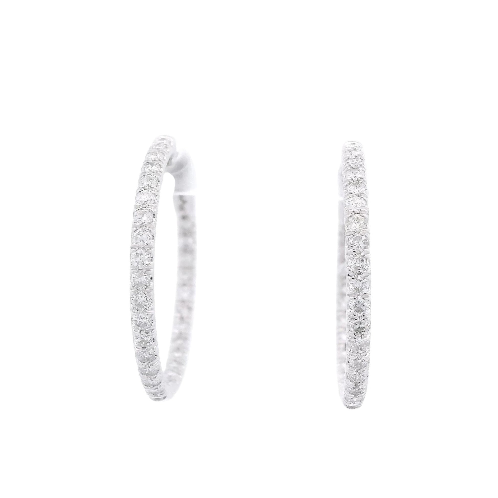 Diamond Innie Outie Hoops - Forever Rox