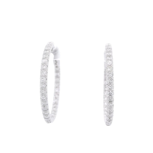 Diamond Innie Outie Hoops - Forever Rox