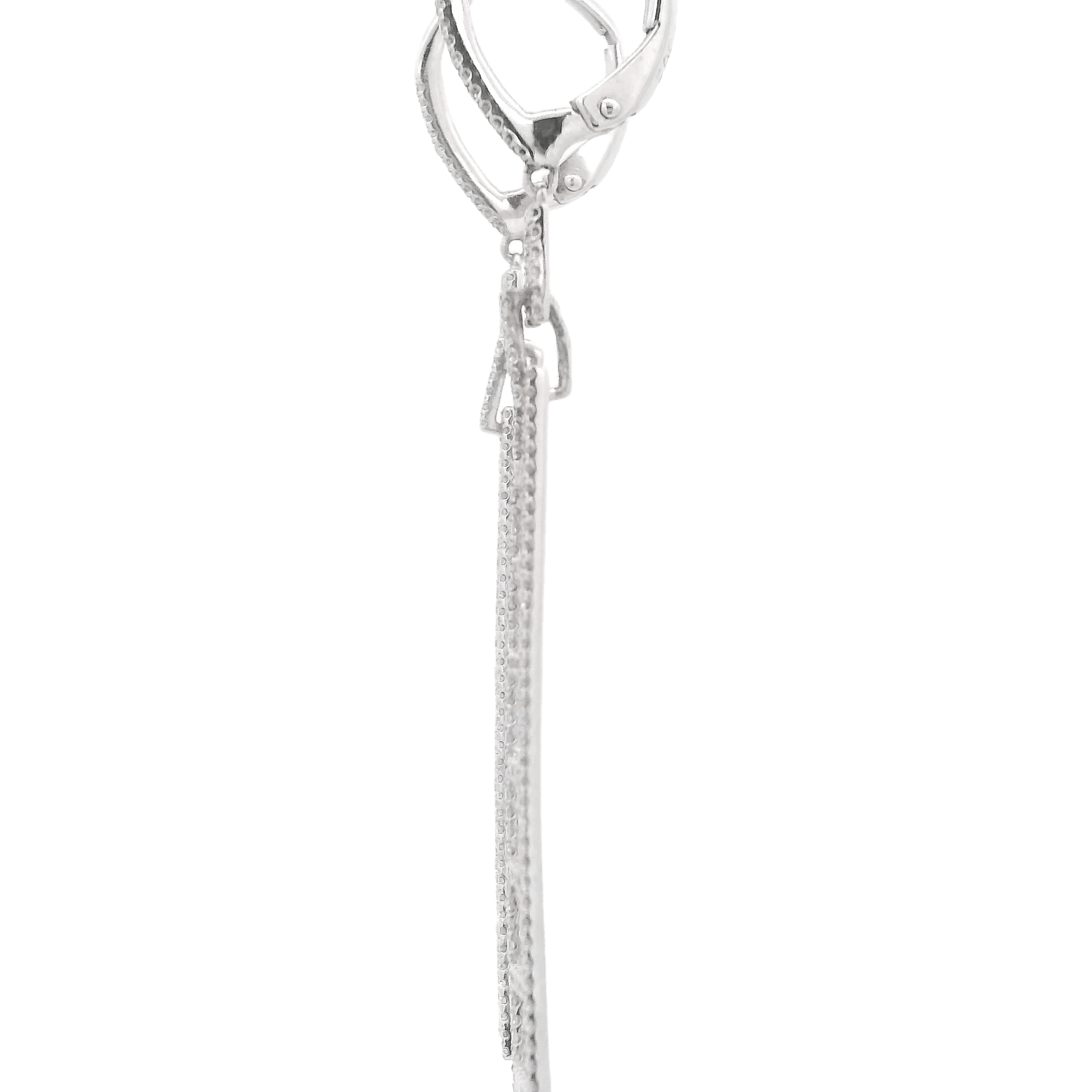 Diamond Ladder Design Dangle Earrings - Forever Rox