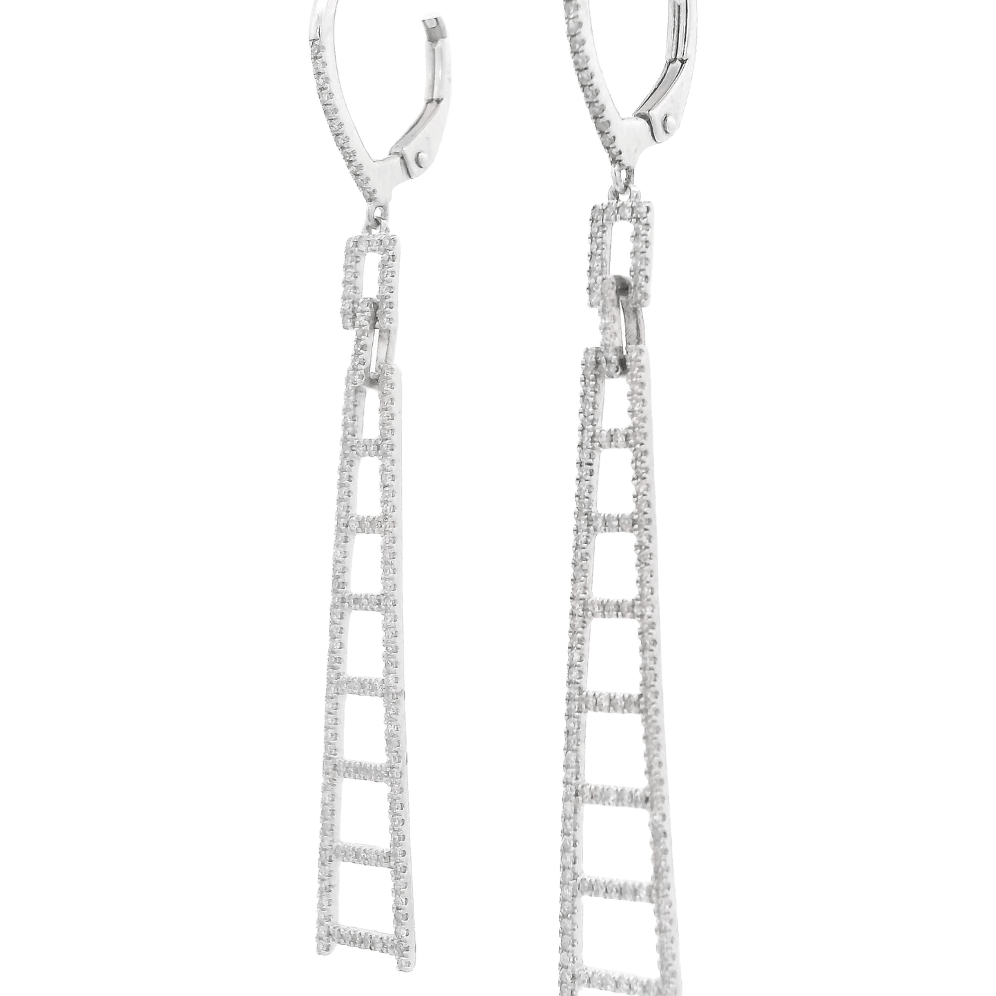 Diamond Ladder Design Dangle Earrings - Forever Rox