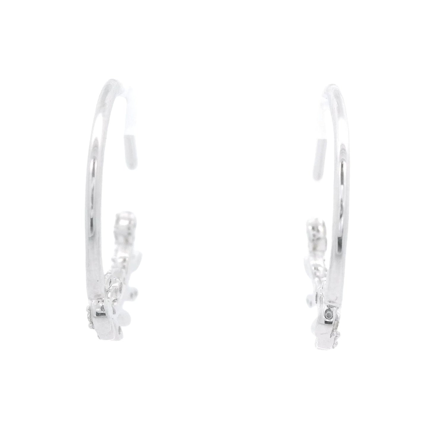 Diamond Leaf Hoops - Forever Rox