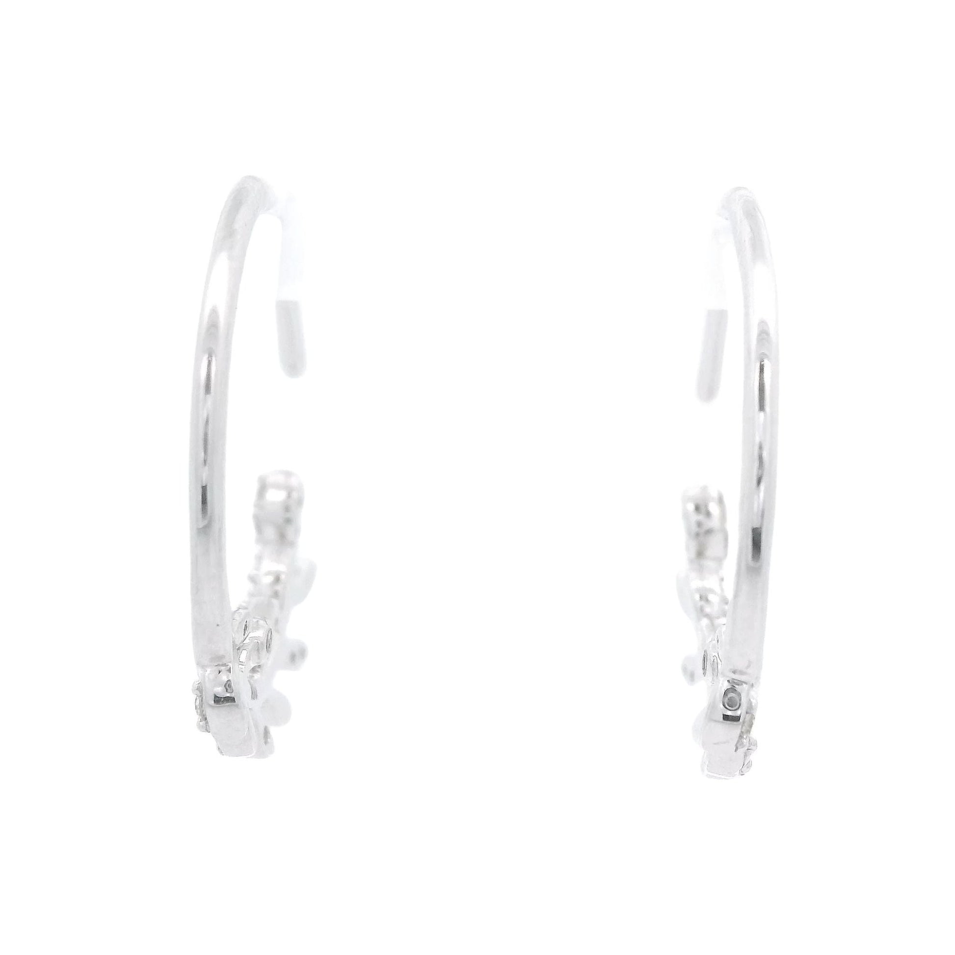 Diamond Leaf Hoops - Forever Rox