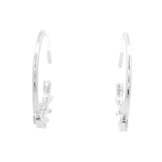Diamond Leaf Hoops - Forever Rox