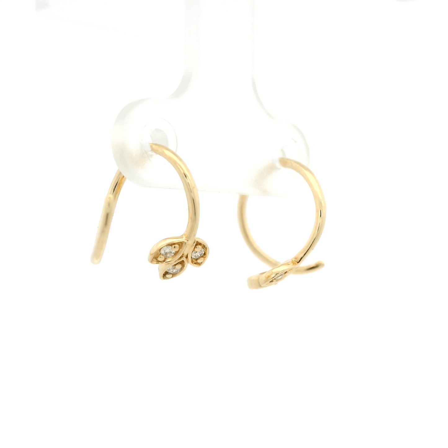 Diamond Leaf Wrap Around Hoops - Forever Rox
