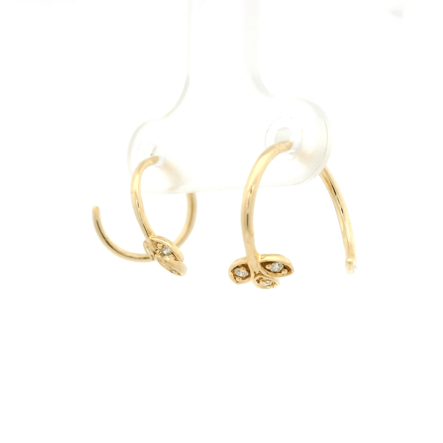 Diamond Leaf Wrap Around Hoops - Forever Rox