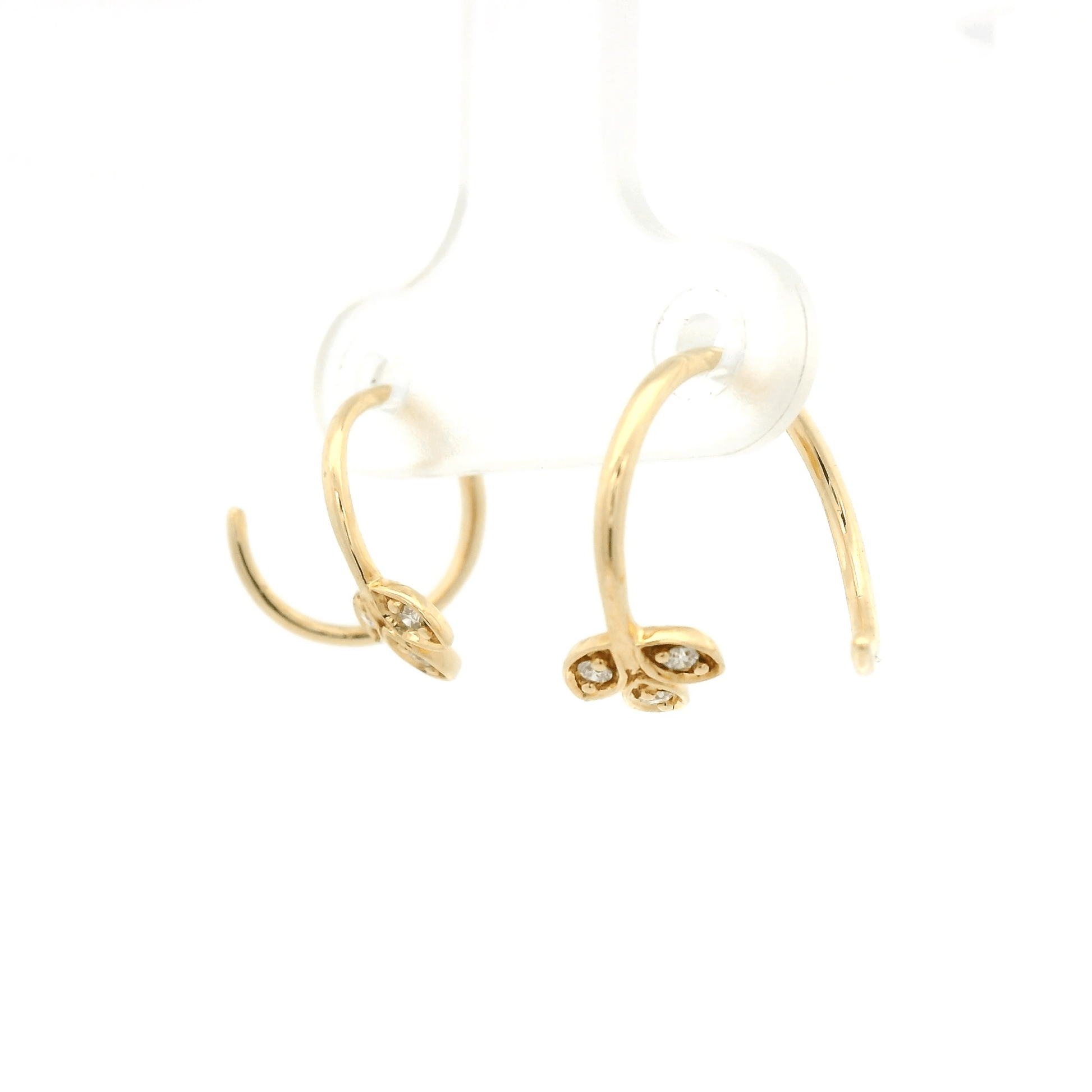 Diamond Leaf Wrap Around Hoops - Forever Rox