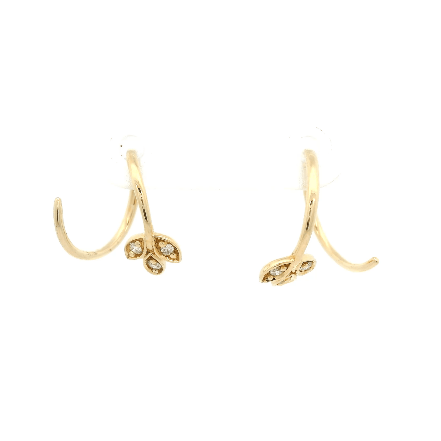 Diamond Leaf Wrap Around Hoops - Forever Rox