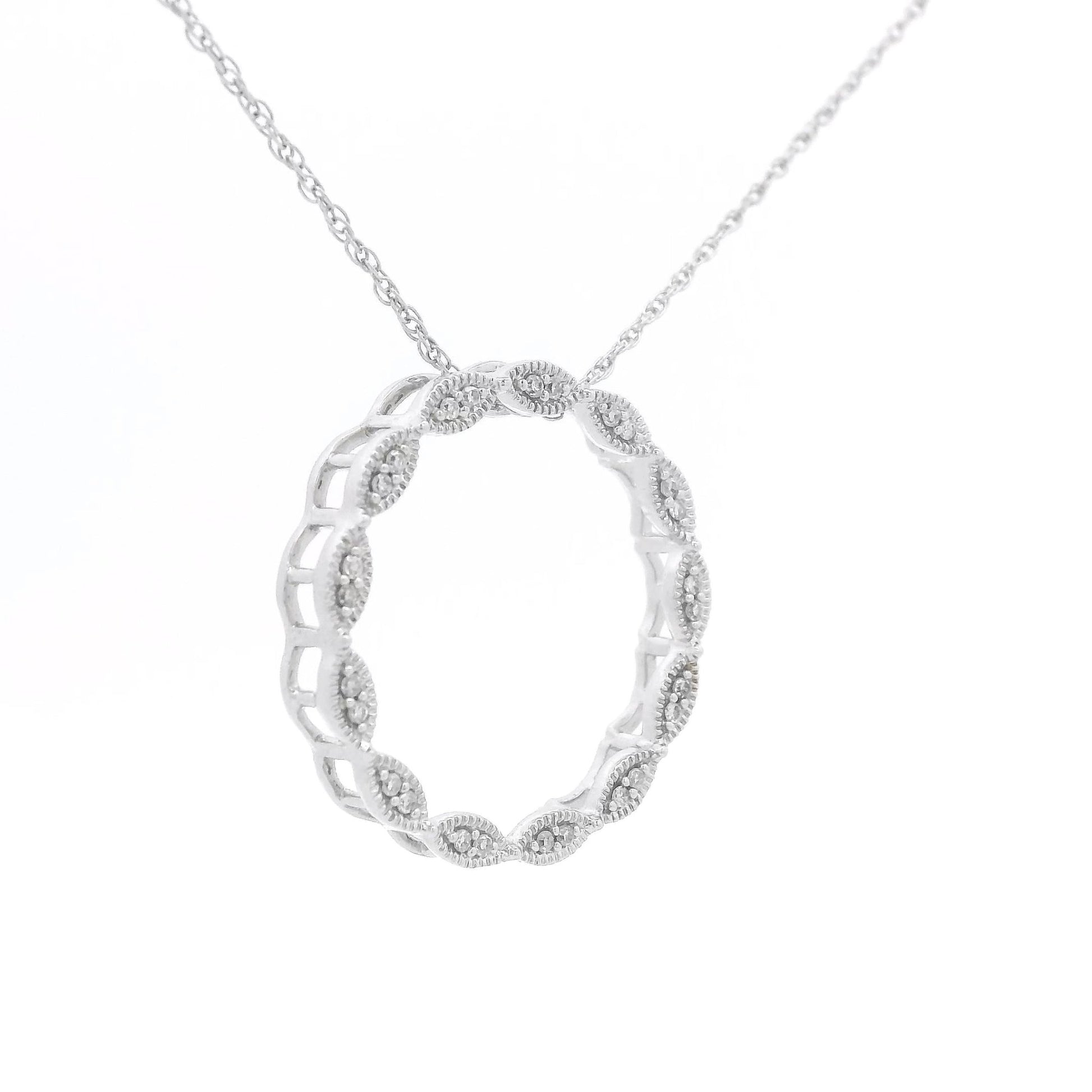 Diamond & Migrain Circle Pendant - Forever Rox