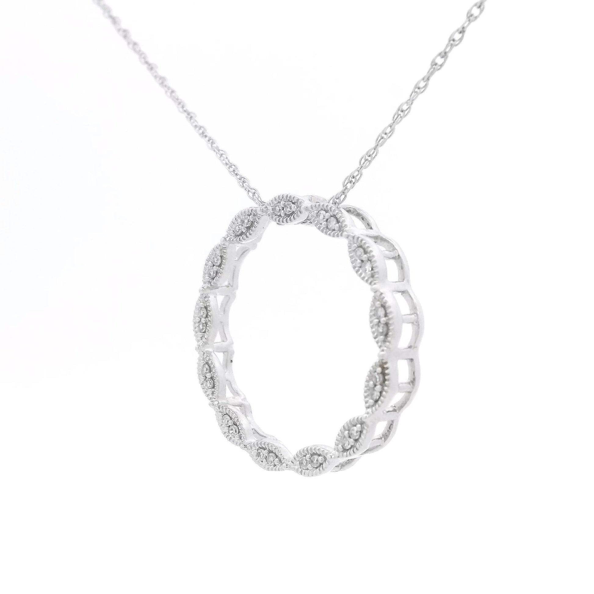 Diamond & Migrain Circle Pendant - Forever Rox