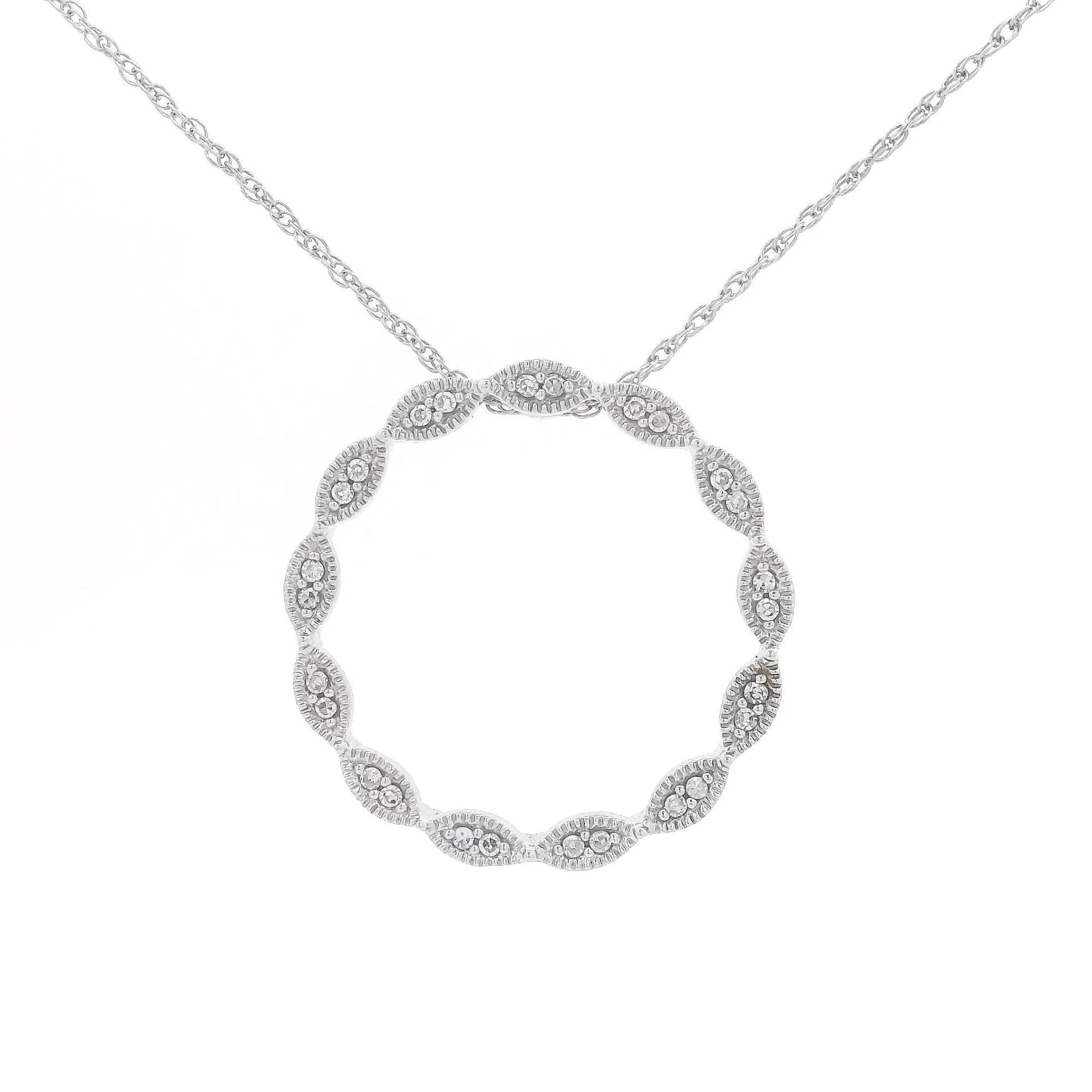 Diamond & Migrain Circle Pendant - Forever Rox