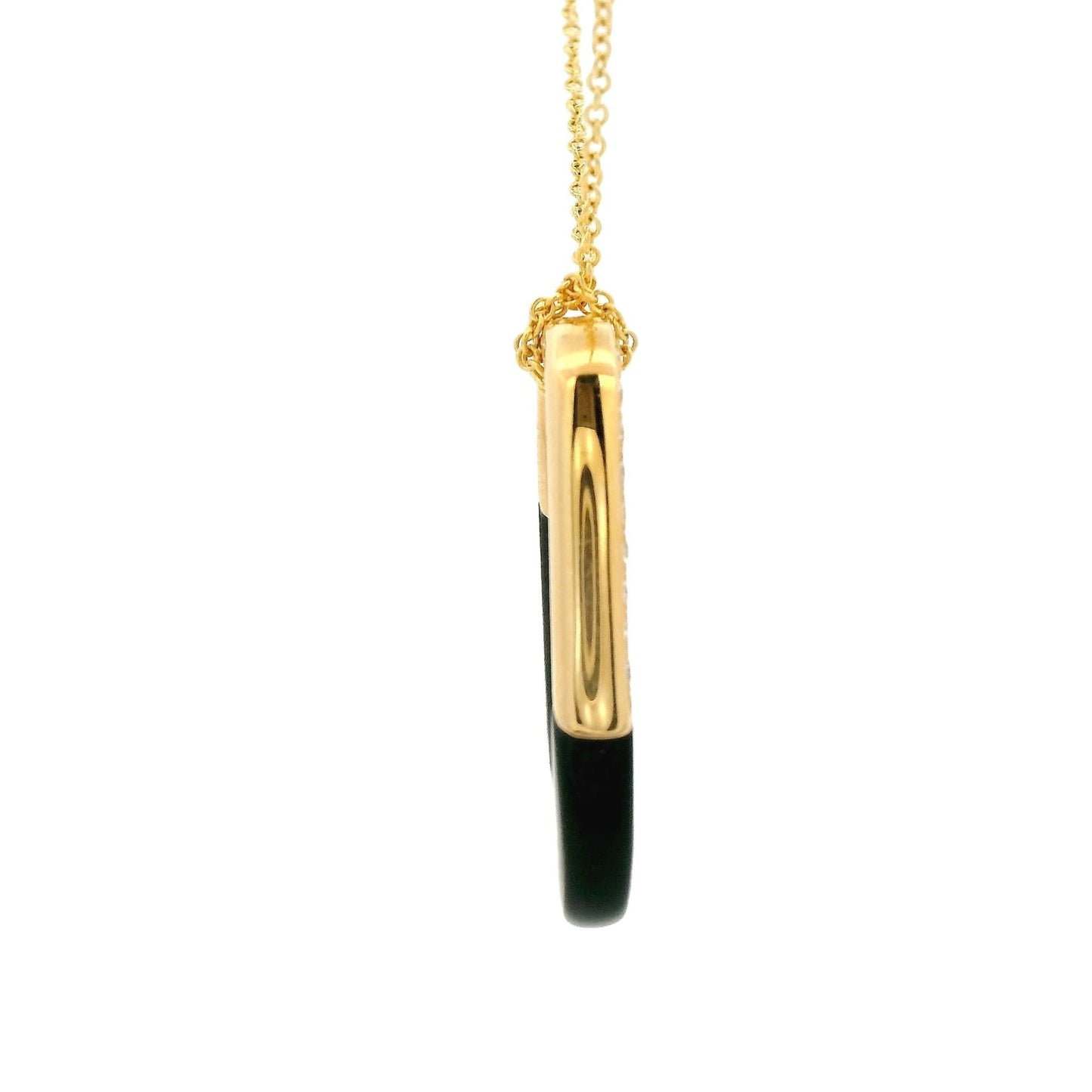 Diamond & Onyx Oval Pendant - Forever Rox