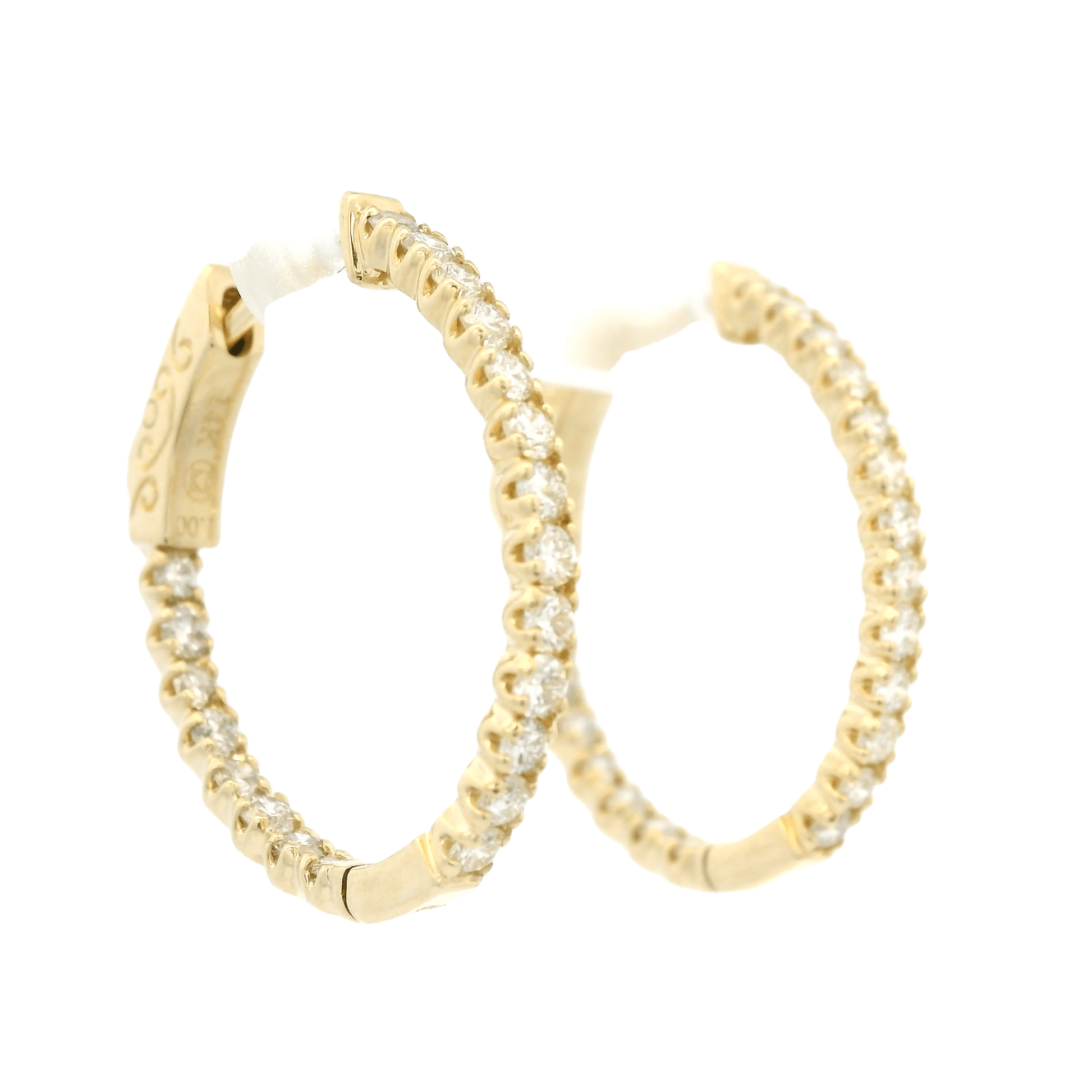 Diamond Oval Hoops - Forever Rox