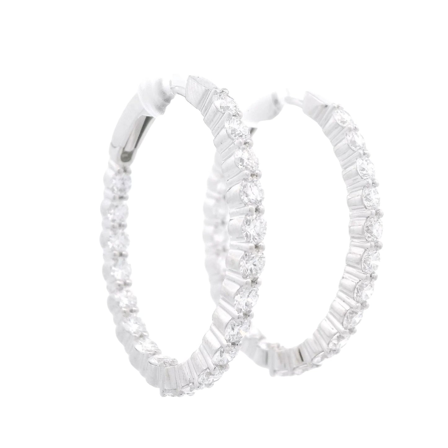 Diamond Oval Hoops - Forever Rox