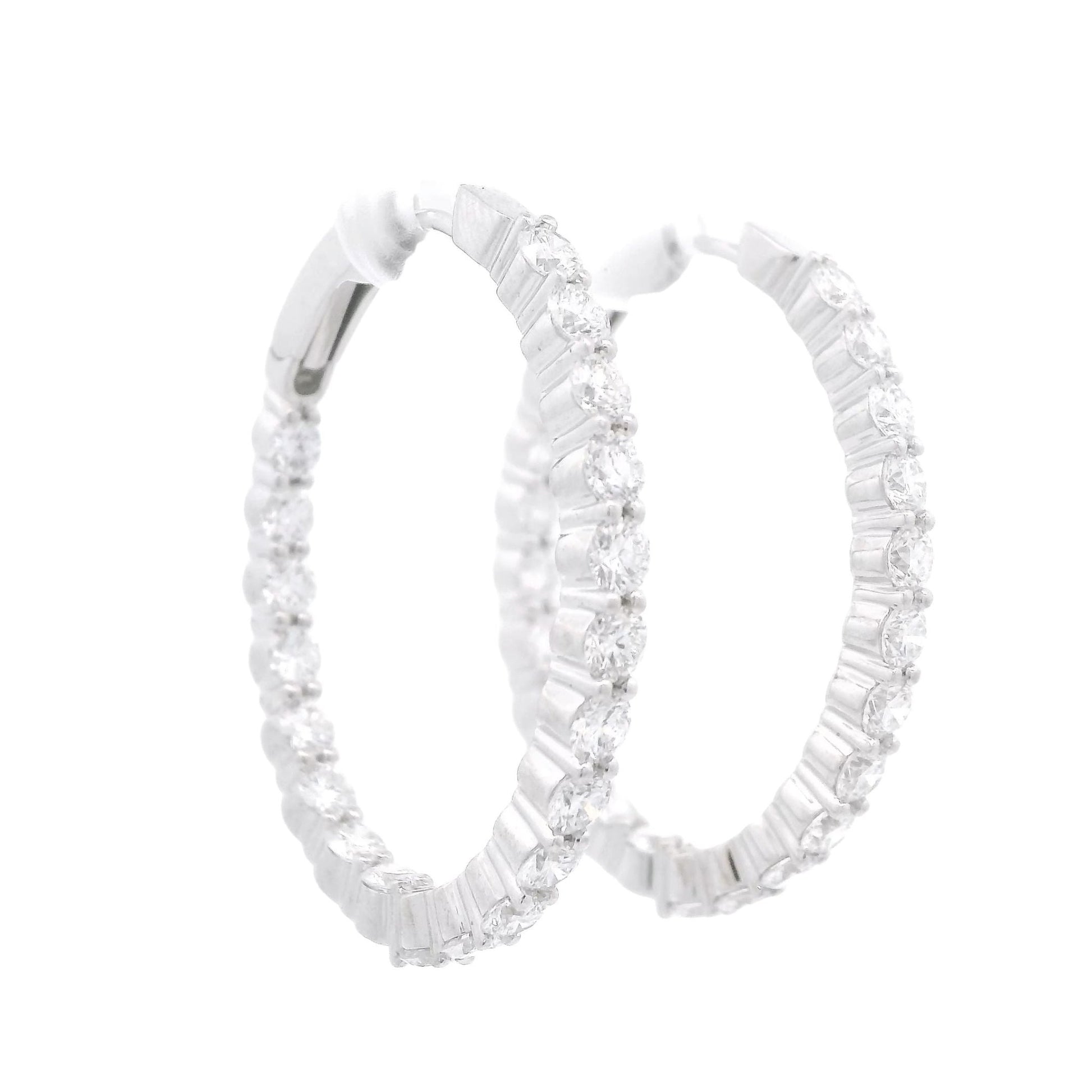 Diamond Oval Hoops - Forever Rox
