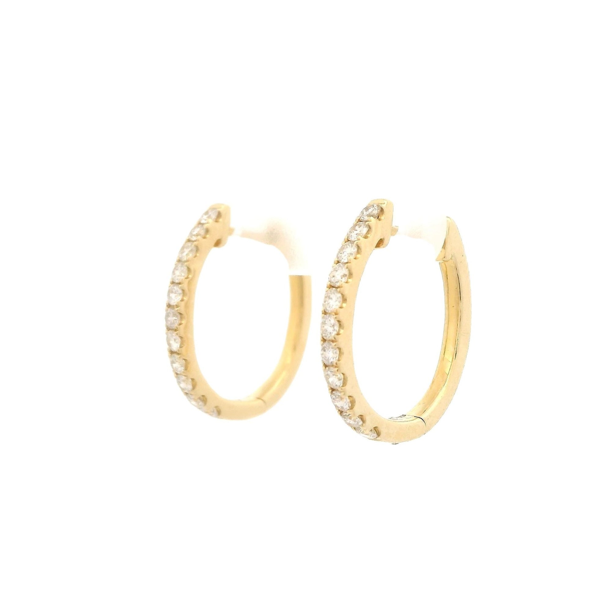 Diamond Oval Hoops - Forever Rox