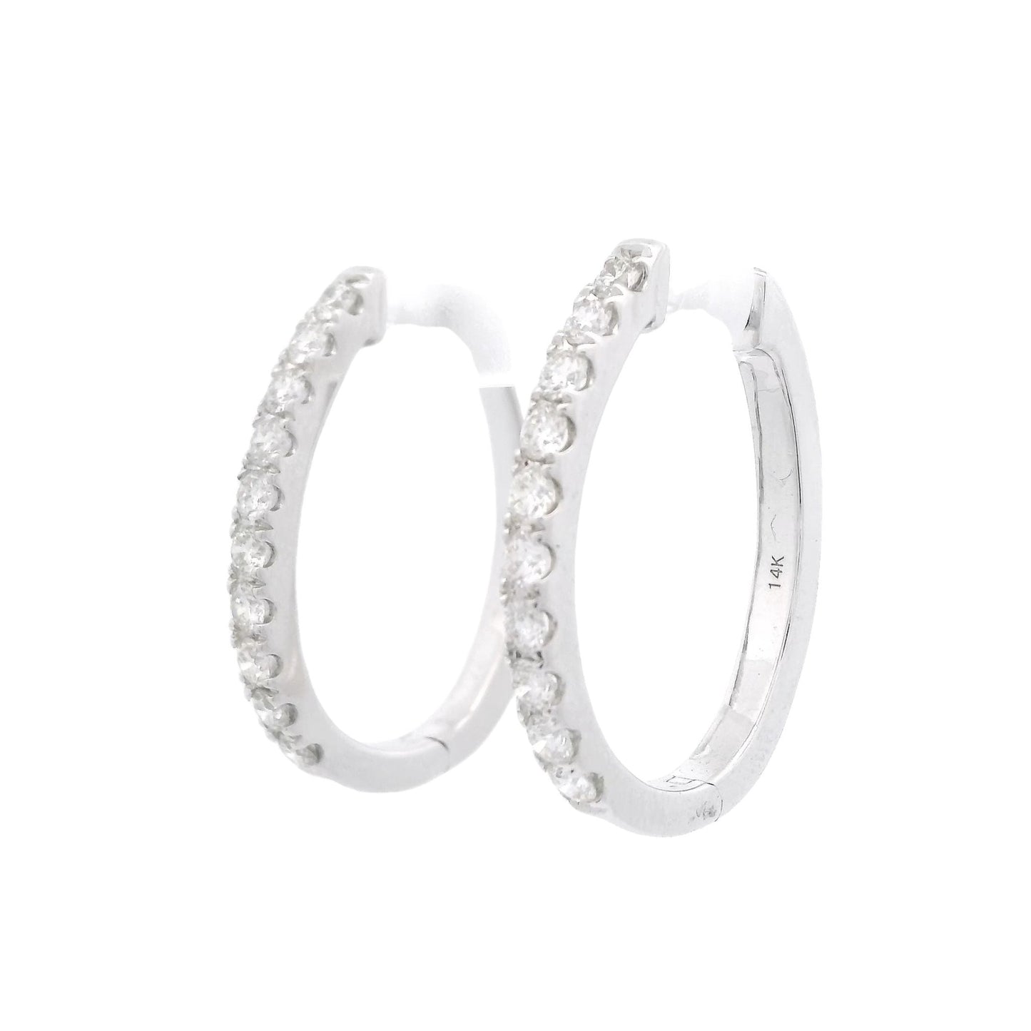 Diamond Oval Hoops - Forever Rox