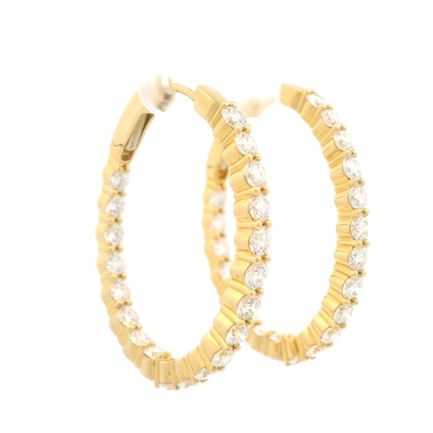 Diamond Oval Hoops - Forever Rox