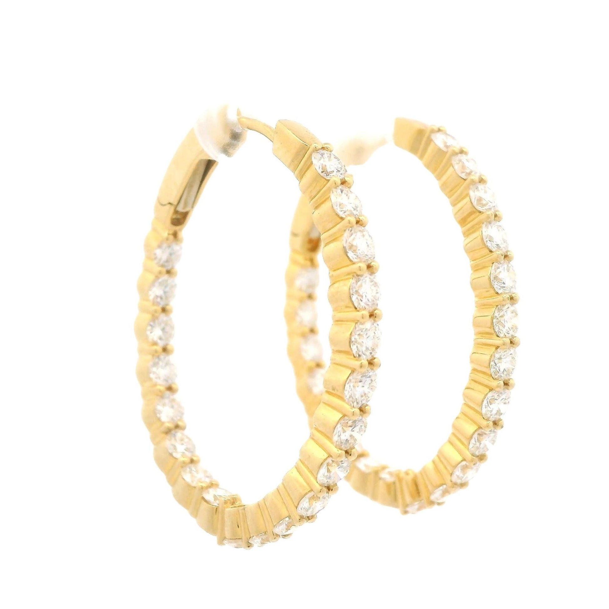 Diamond Oval Hoops - Forever Rox