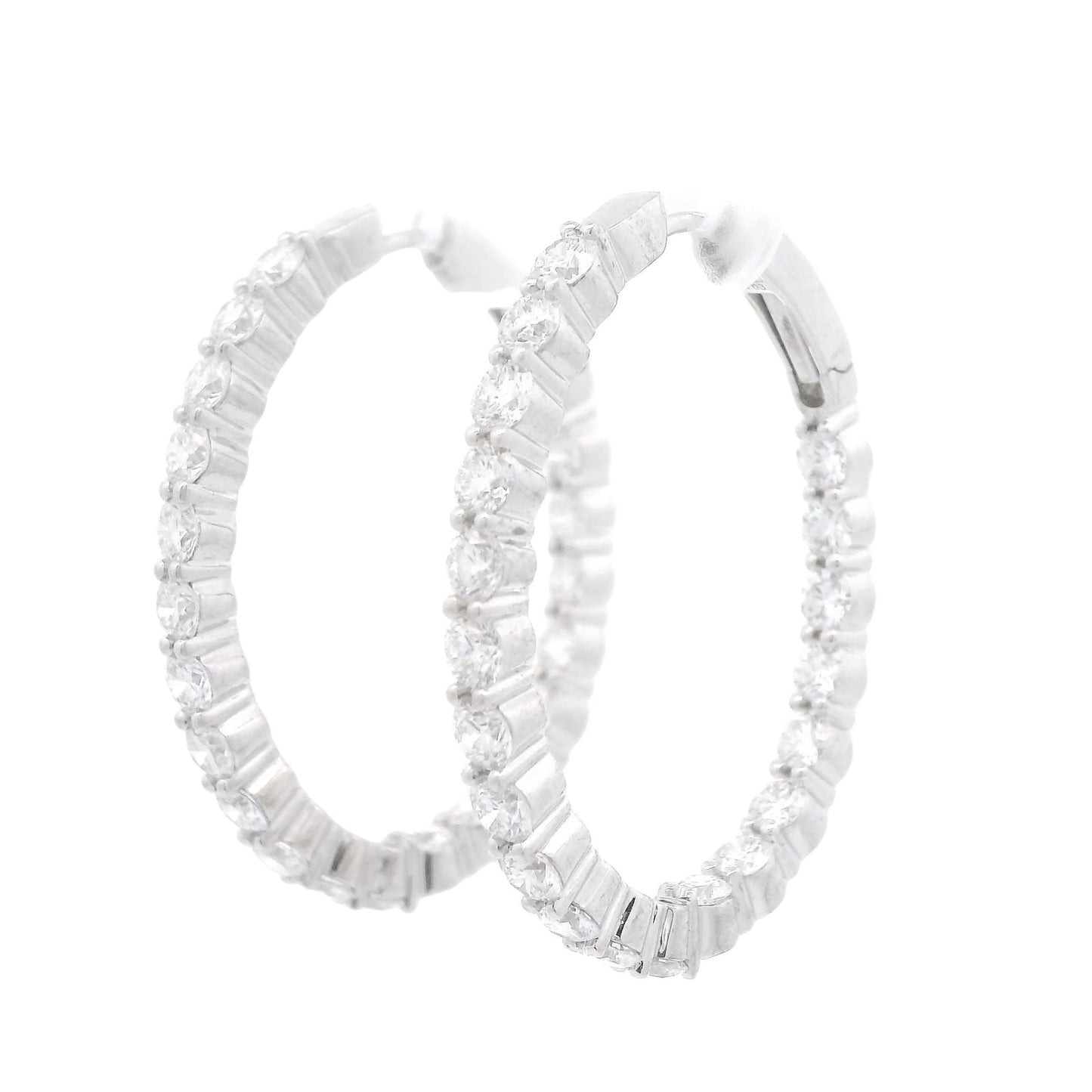 Diamond Oval Hoops - Forever Rox