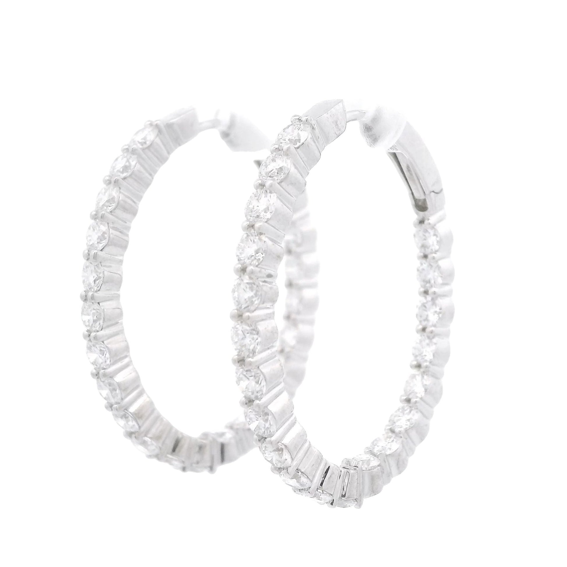 Diamond Oval Hoops - Forever Rox