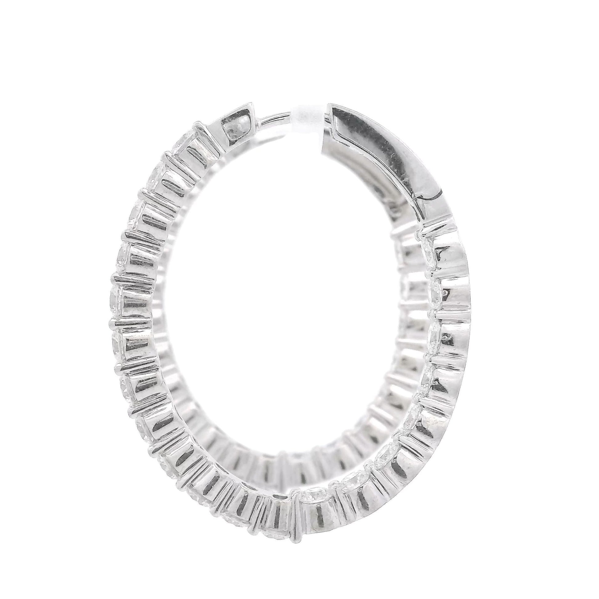 Diamond Oval Hoops - Forever Rox