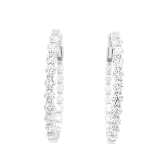 Diamond Oval Hoops - Forever Rox