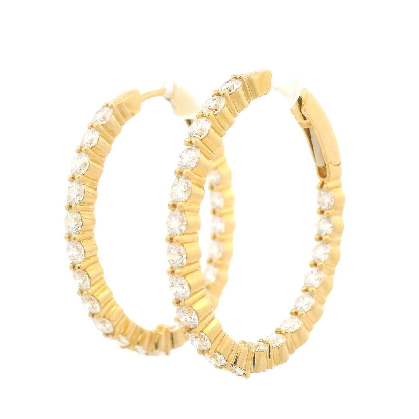 Diamond Oval Hoops - Forever Rox