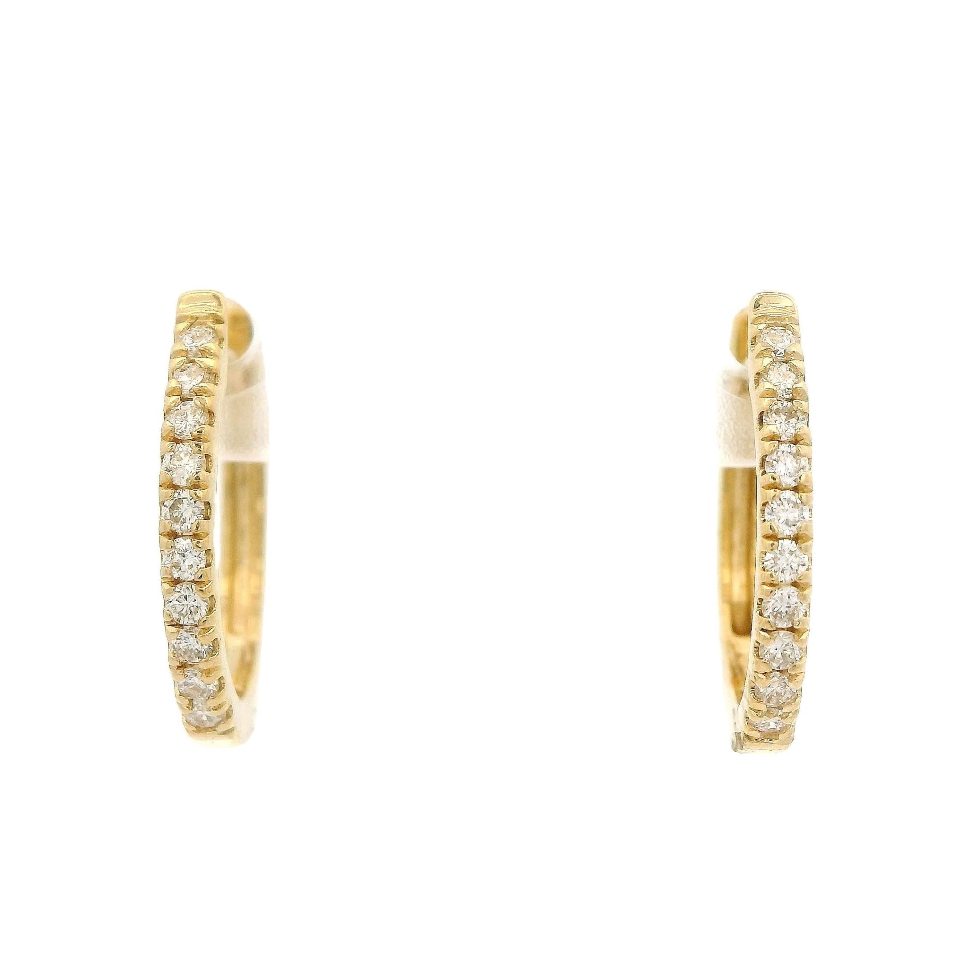 Diamond Oval Huggie Hoops - Forever Rox