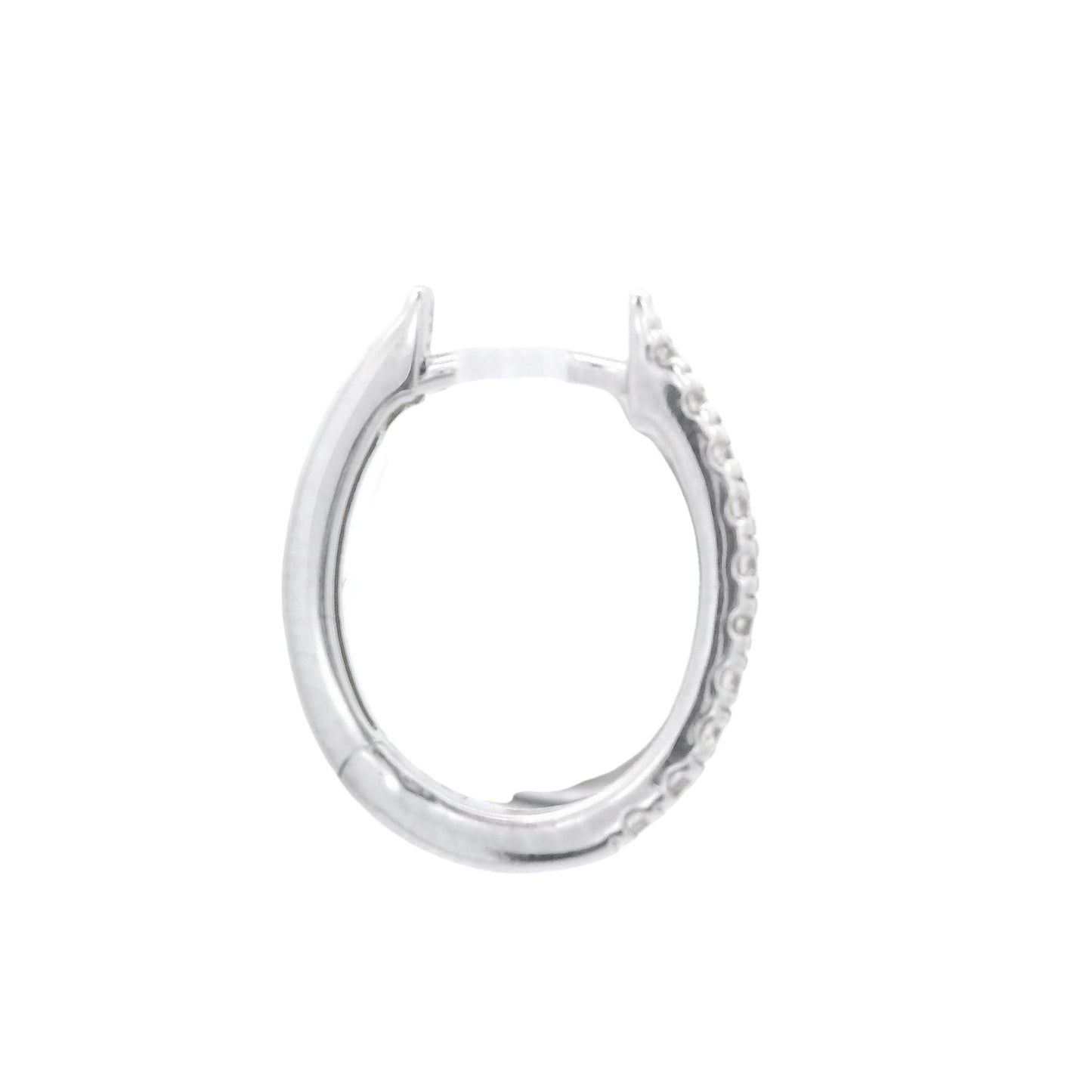 Diamond Oval Huggie Hoops - Forever Rox