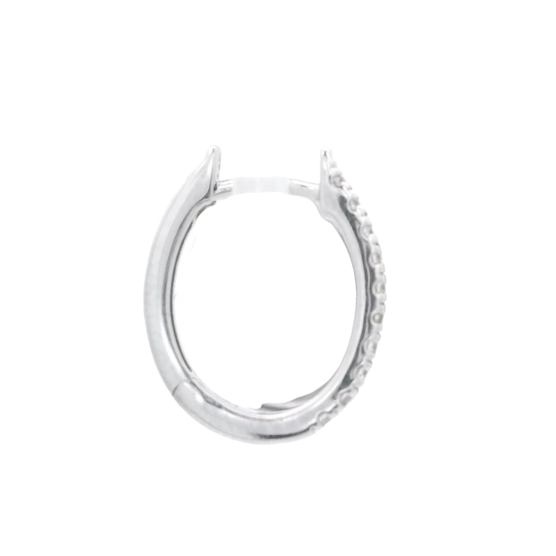 Diamond Oval Huggie Hoops - Forever Rox