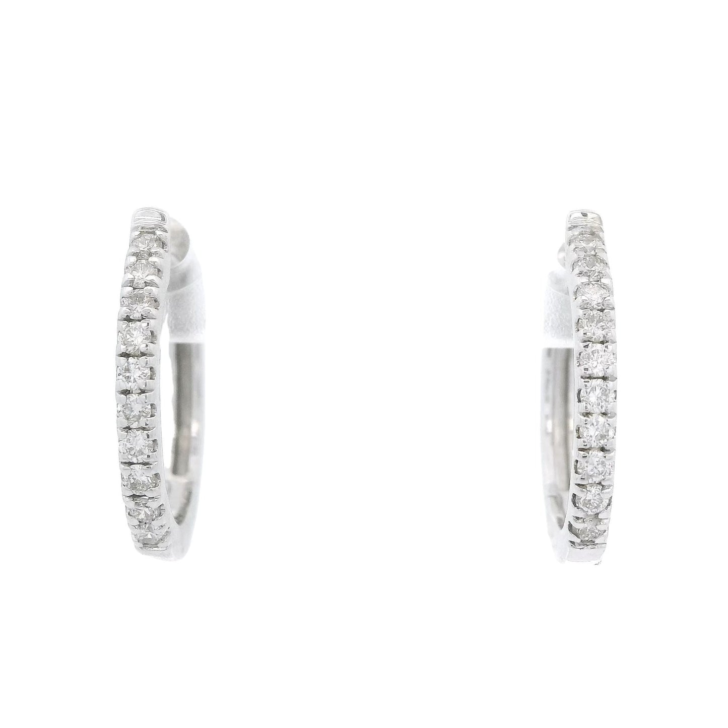 Diamond Oval Huggie Hoops - Forever Rox