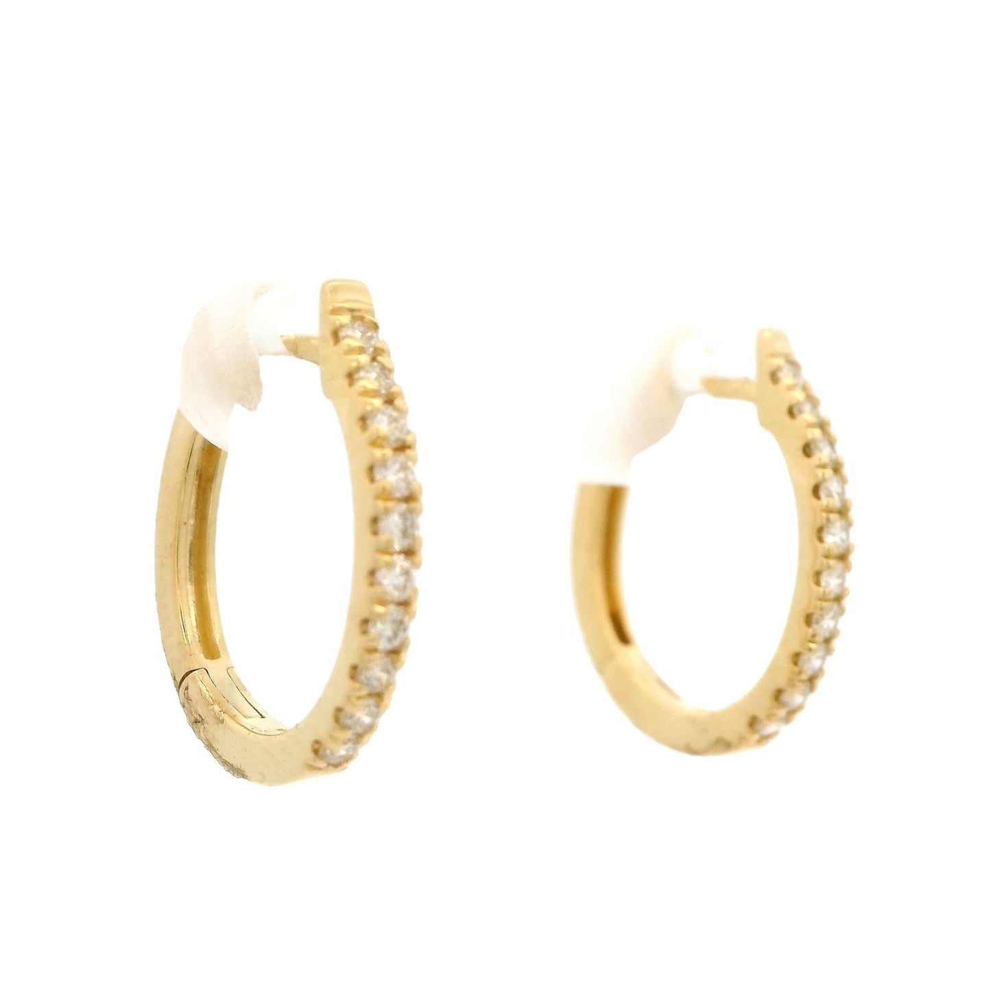 Diamond Oval Huggie Hoops - Forever Rox