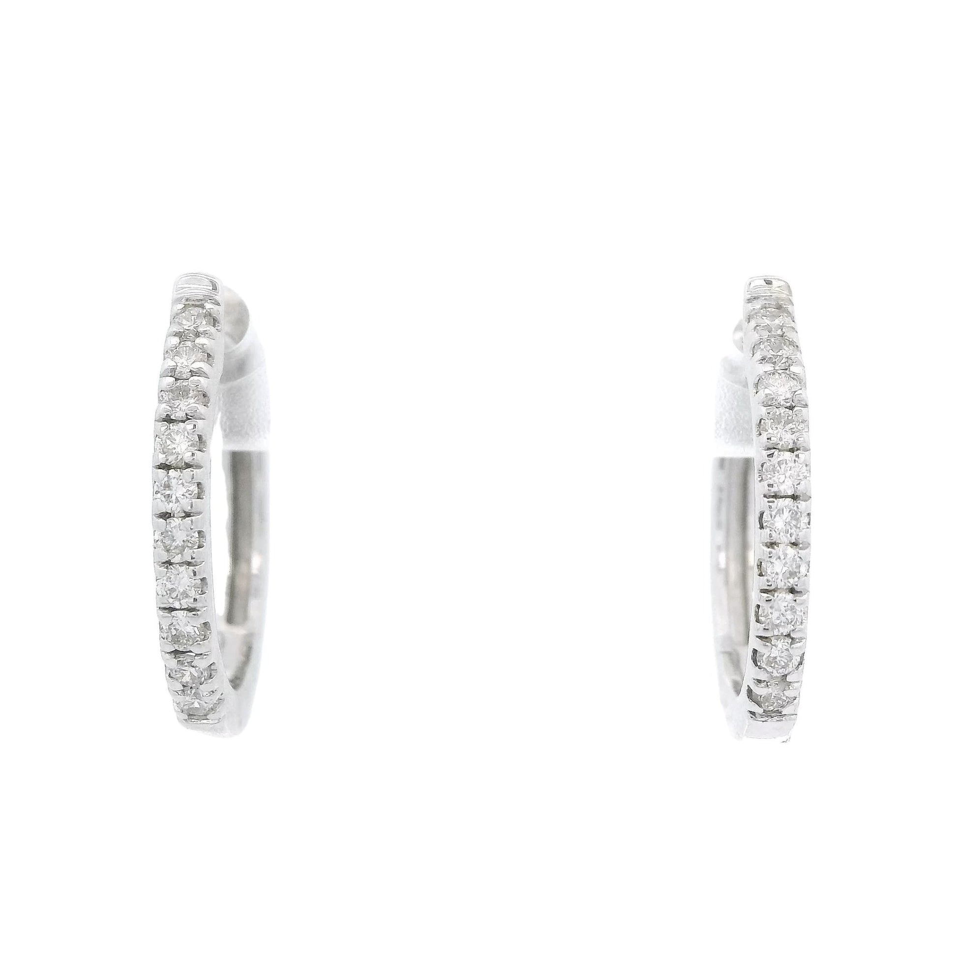 Diamond Oval Huggie Hoops - Forever Rox