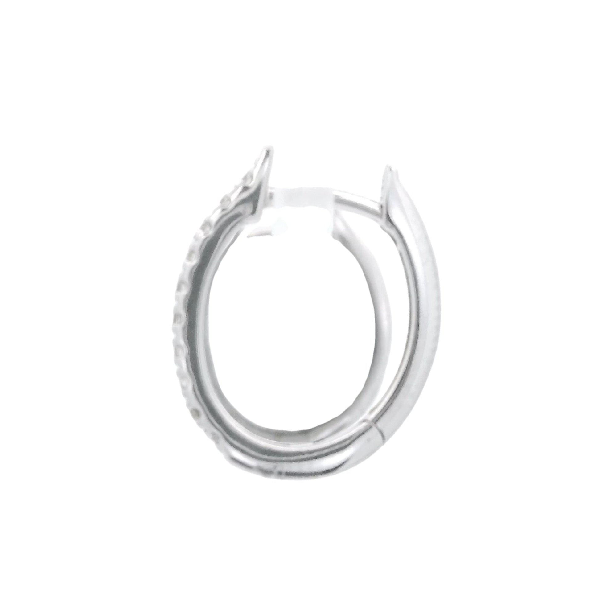 Diamond Oval Huggie Hoops - Forever Rox