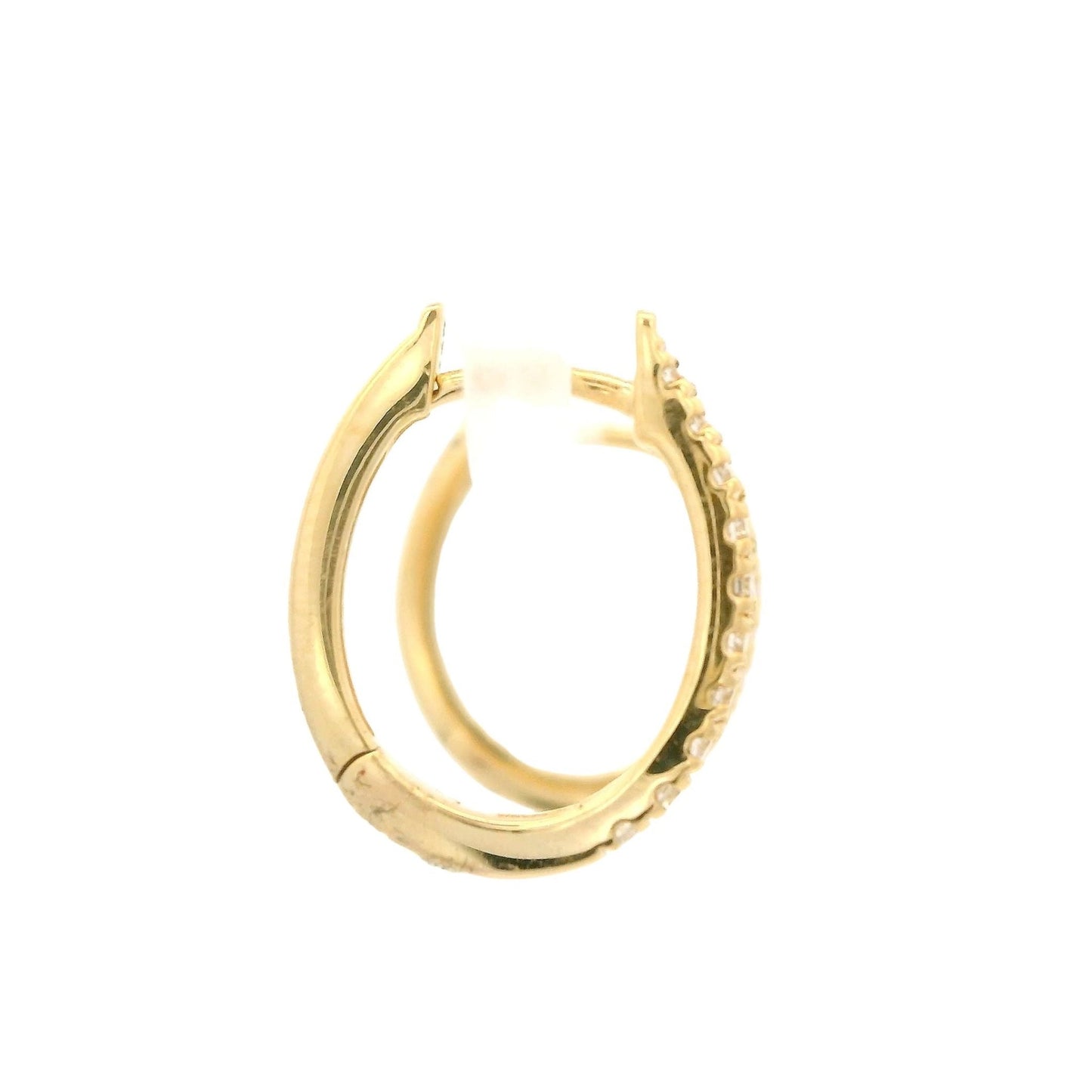 Diamond Oval Huggie Hoops - Forever Rox