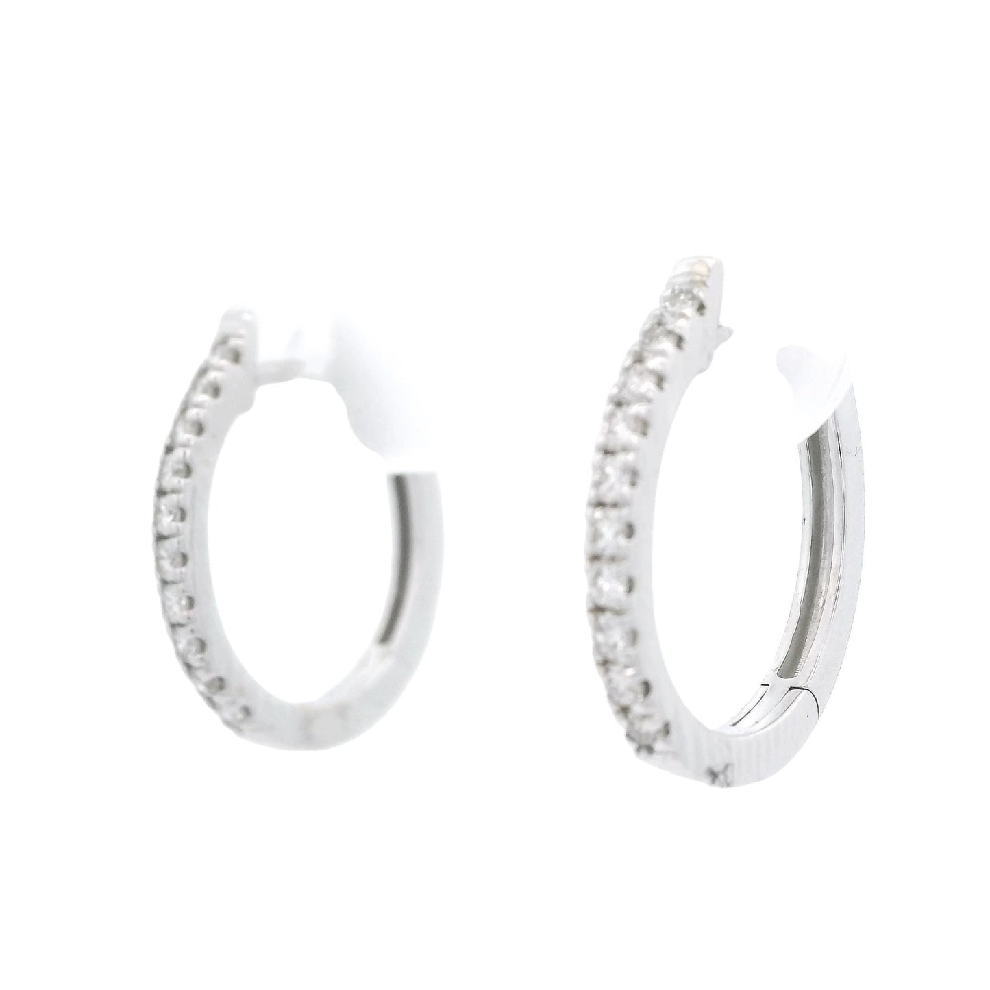 Diamond Oval Huggie Hoops - Forever Rox