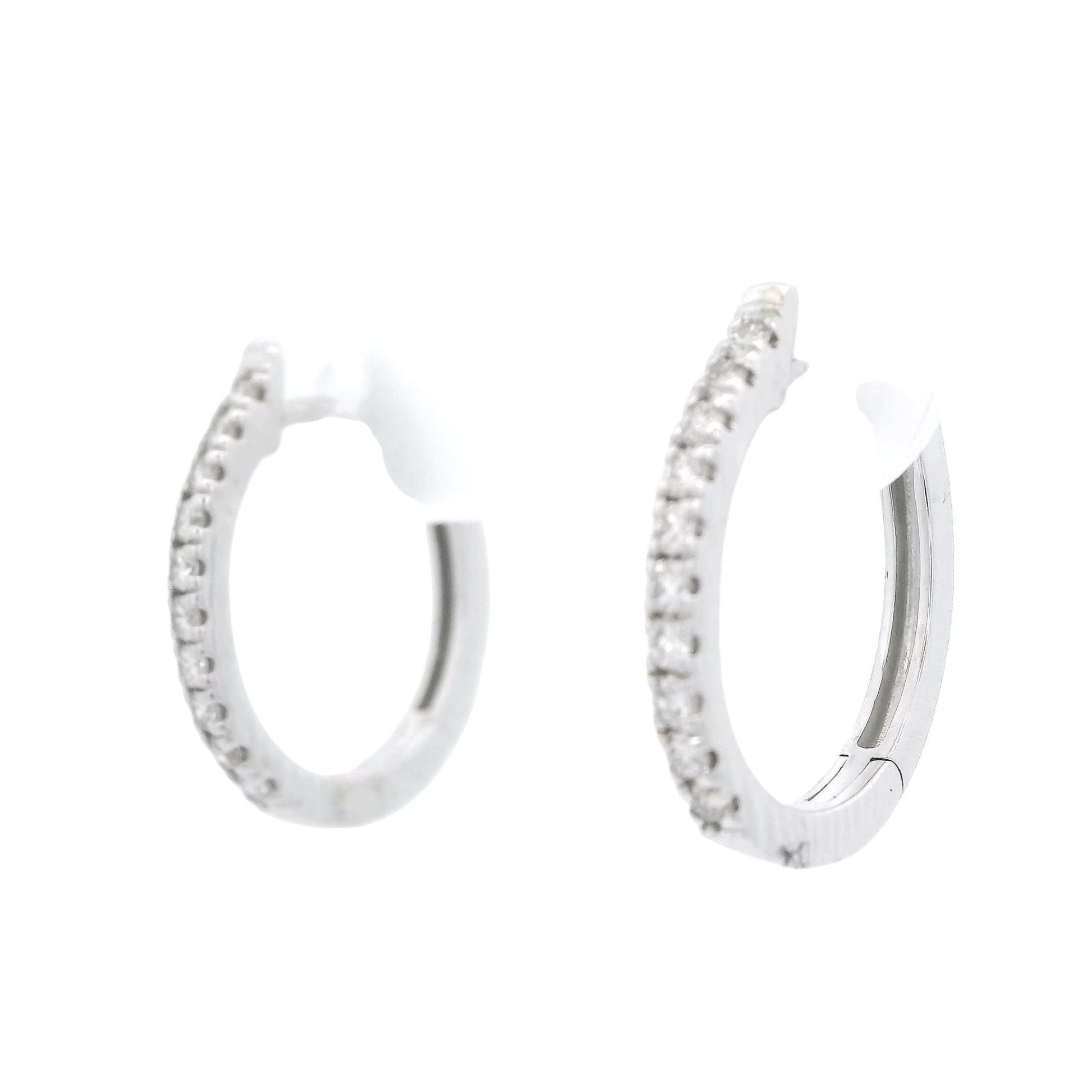 Diamond Oval Huggie Hoops - Forever Rox