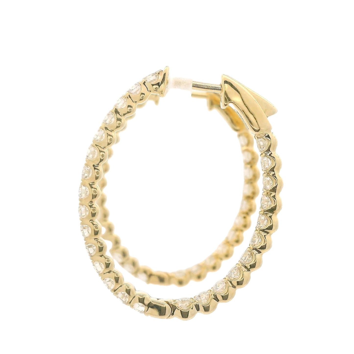 Diamond Oval Innie Outie Hoops - Forever Rox