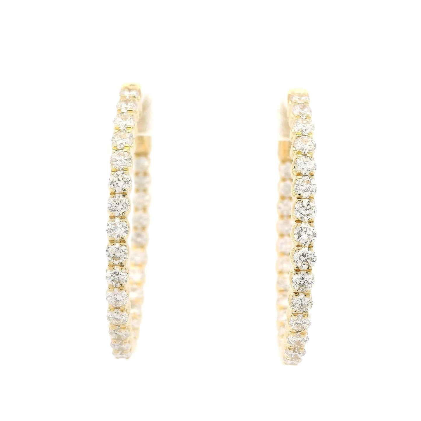 Diamond Oval Innie Outie Hoops - Forever Rox