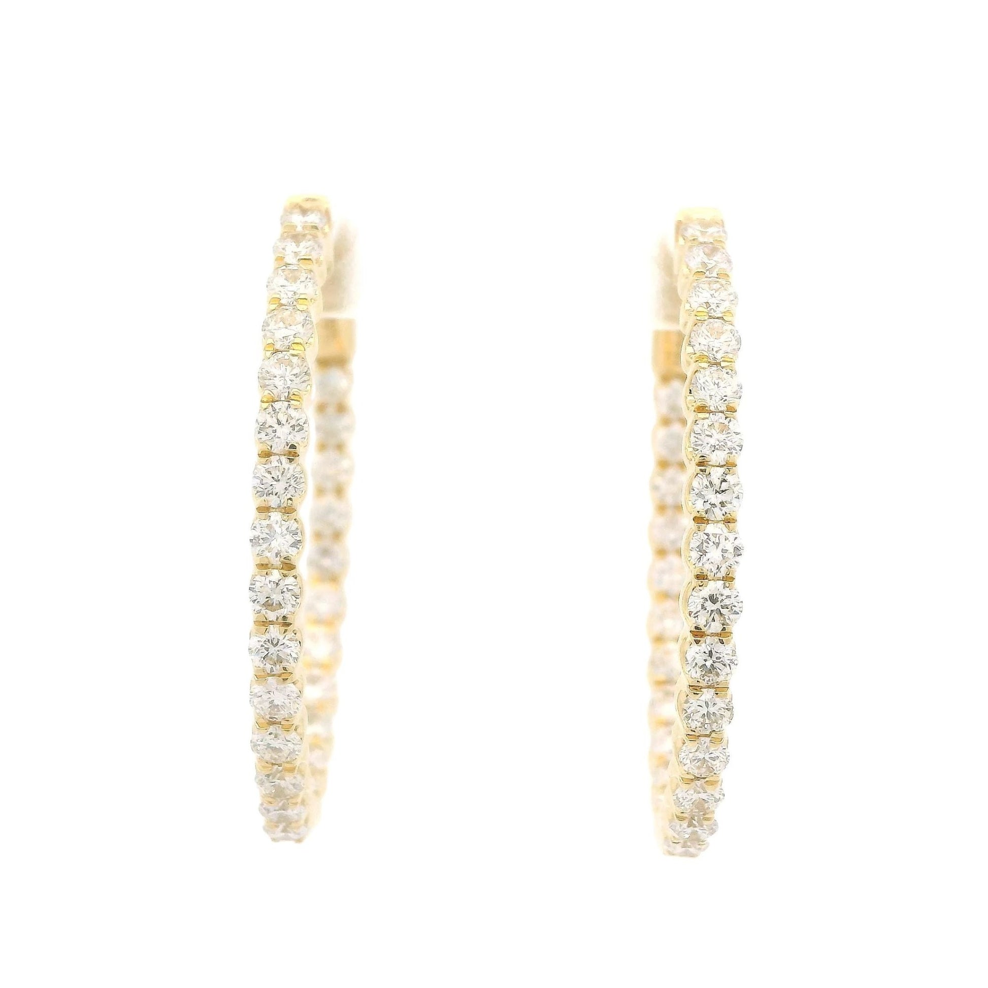 Diamond Oval Innie Outie Hoops - Forever Rox