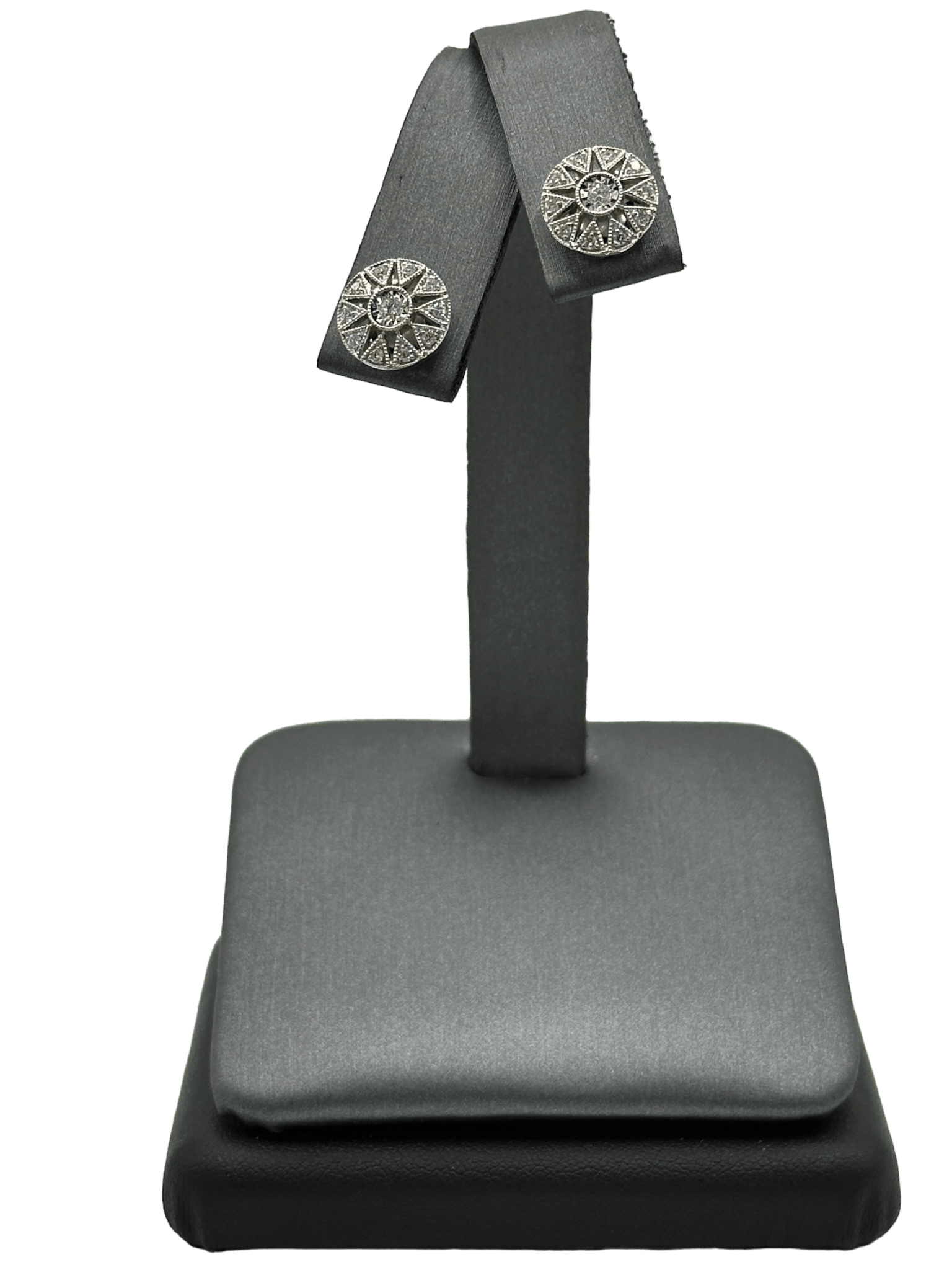 Diamond Round Studs With Star Design - Forever Rox