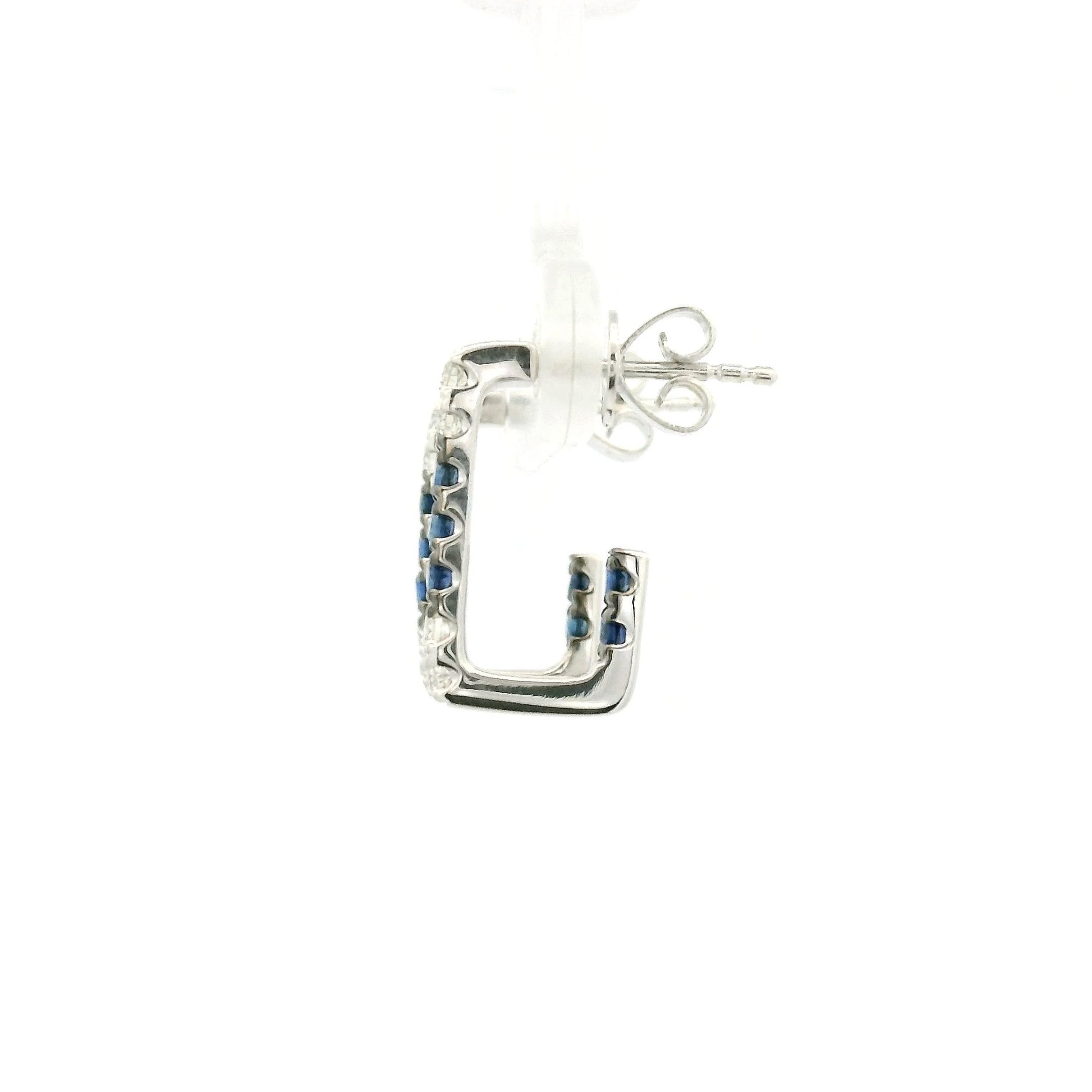 Diamond & Sapphire Half Hoops - Forever Rox