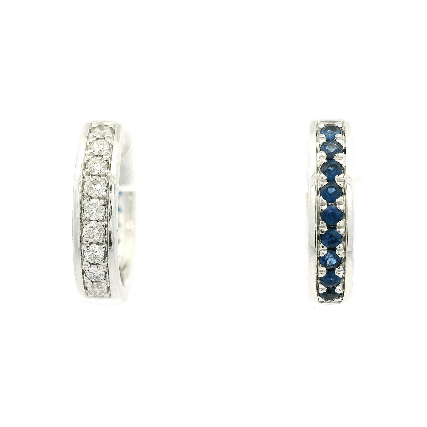 Diamond & Sapphire Reversible Hoops - Forever Rox