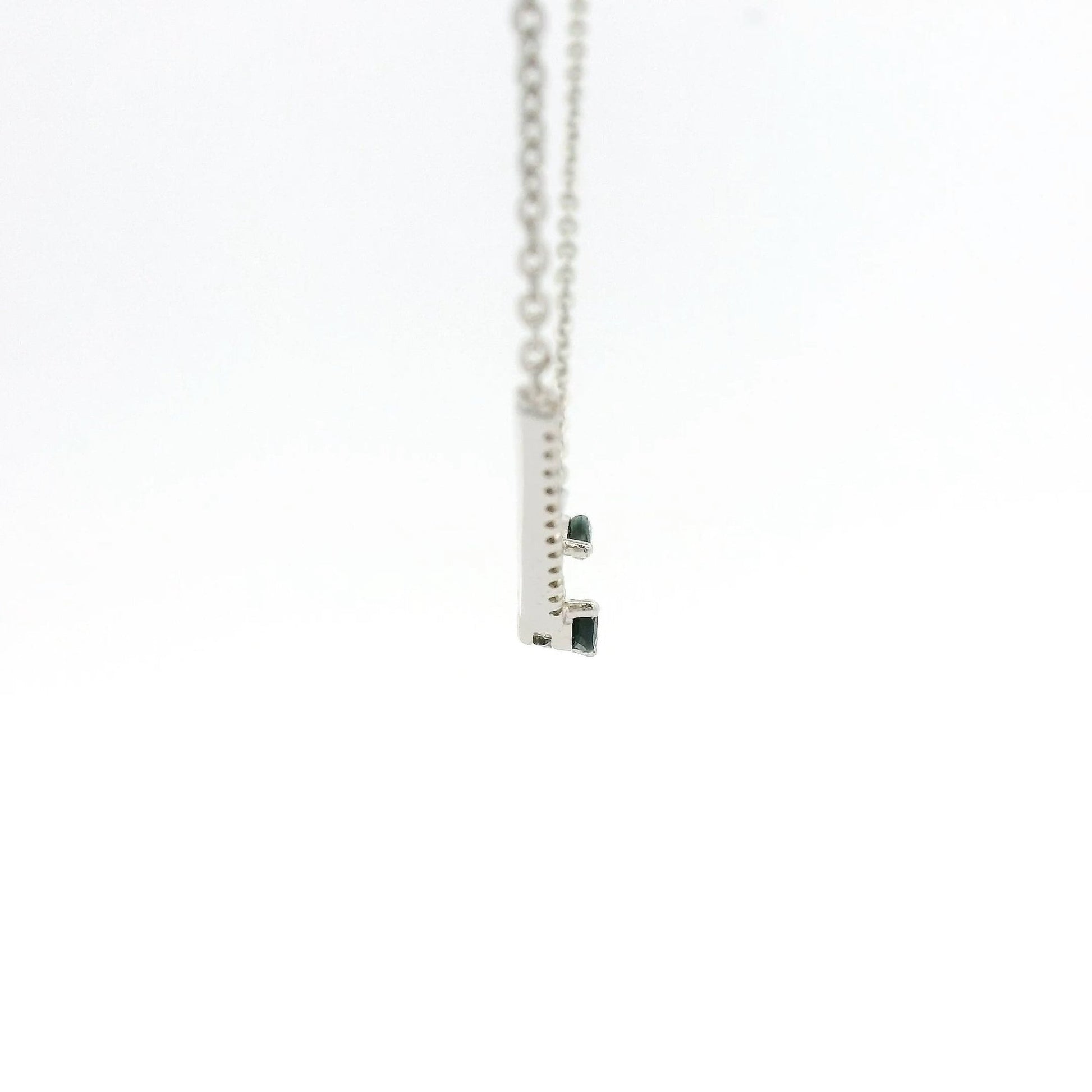 Diamond & Sapphire Twig Design Pendant - Forever Rox