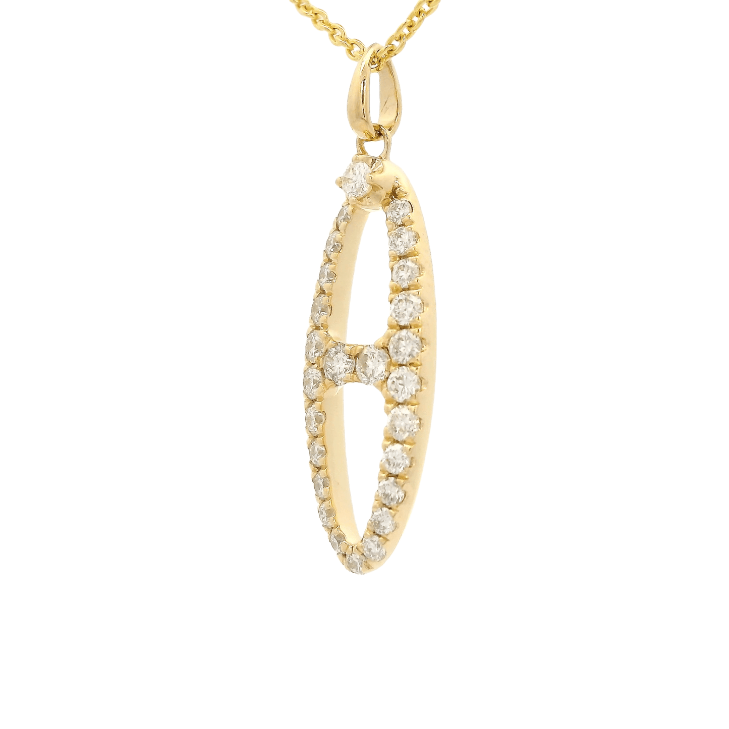 Diamond Split O Shape Pendant - Forever Rox